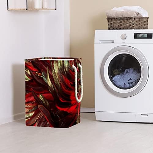 Lavanderia cesto de penas Pattern colapsível lavanderia cestas de lavagem de roupas de roupas de roupas de roupas para o dormitório do quarto do banheiro