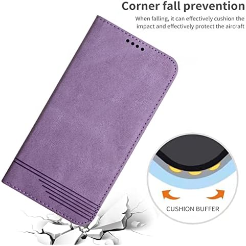 Supwall Compatível para Samsung Galaxy A32 5G Caixa da carteira Skin Feel forte Caso de couro magnético com porta -cartas