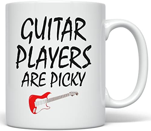 Pixidoodle Funny Pun Guitar players Caneca de café