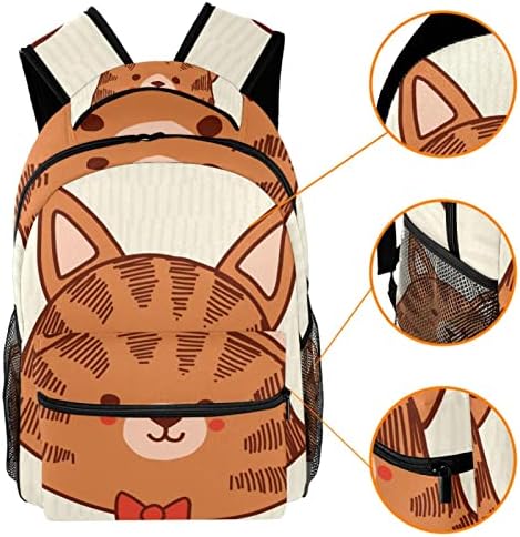 Mochila bolsas de ombro para estudantes Backpacks da faculdade Mochilas Casual Macks Para Mulheres, Hand Draw Cat