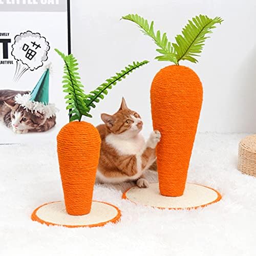 LuiceAbc Cat Risping Post, 17 polegadas de cenoura gato interativo Garra de brinquedo Scratcher para gatos gatos - bloco de rascunho