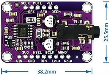 UDA1334A Módulo DAC CJMCU -1334 UDA1334A I2S Decodificador de áudio DAC DAC Placa de decodificador estéreo para Arduino 3.3V