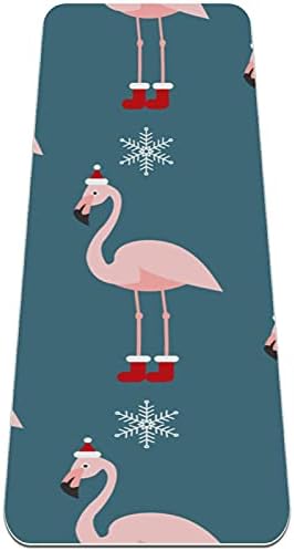 Dragon Sword fofo flamingo com chapéu de natal Premium grossa de ioga de ioga ecológica Saúde e fitness non Slip