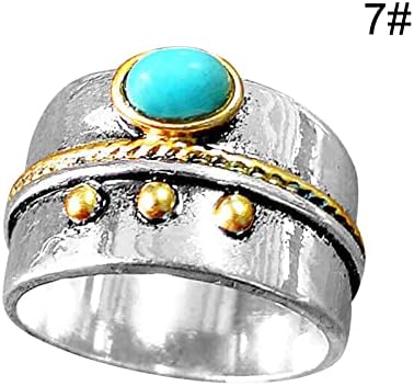 2023 Novos presentes para os diamantes da mãe, turquesas do dia das mães, dia de prata anéis naturais anéis femininos delicados