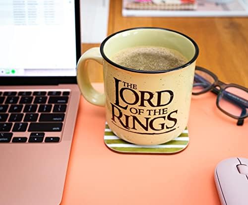 O Senhor dos Anéis Gondor Elven Script Camper Camper caneca | BPA Free Travel Coffee Cup para café expresso, cafeína, cacau | Home