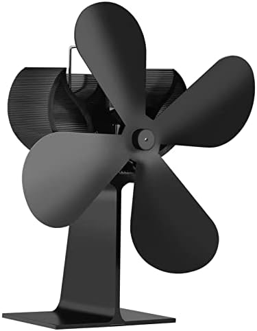 ventilador de ventilador de lareira mewmewcat ventilador de fogão alimentado por calor preto 4 ventilador de lareira