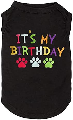 Dog -presente Roupas de menino menina Camisa de aniversário para cachorro grande colete de dia de dia para cachorrinhos