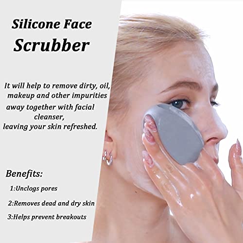 Lavador de face de silicone macio de hieerbus, escova de limpeza facial, esfoliação facial esfoliação para massagem