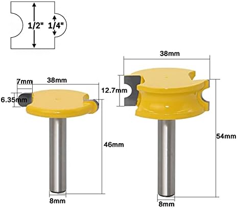 Cutter de moagem de carboneto 2 pedaços de 1/4 de flauta de 1/4 de haste 1/4 de diâmetro e conjunto de moagem de bolas