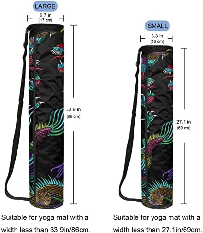 Bordado tradicional saco de transportadora de ioga de dragão chinês com alça de ombro de ioga bolsa de ginástica bolsa de praia