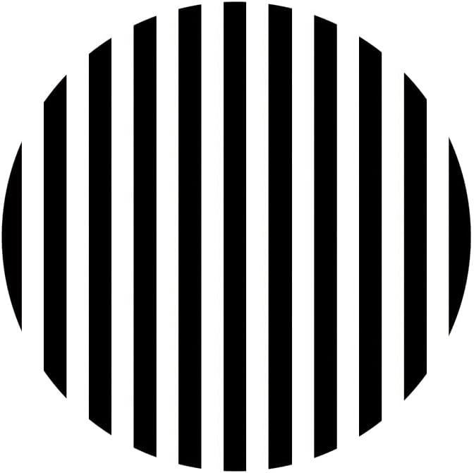 LaeAcco 7x7ft listras pretas e brancas redonda capa de pano de fundo de poliéster listras círculos cenário cenário