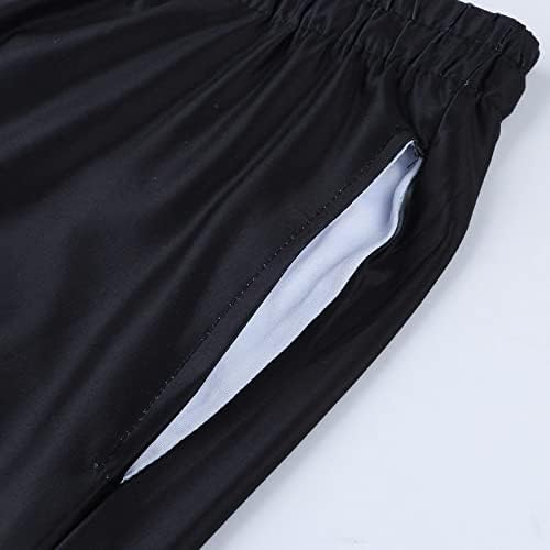 Terno da BMIsegm para homens Men Terno casual Terno de duas peças Push-pulôver impresso de manga curta Camista e cintura média