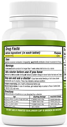 Safrel Senna 8,6 mg comprimidos - Sennosides naturais laxante vegetal para constipação, inchaço, gás, alívio de irregularidade.