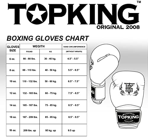 Top King Super Air Respirável Luvas de couro Muay Thai Boxing Luvas para treinamento ou sparring - 8oz, 10oz, 12oz, 14oz, 16oz