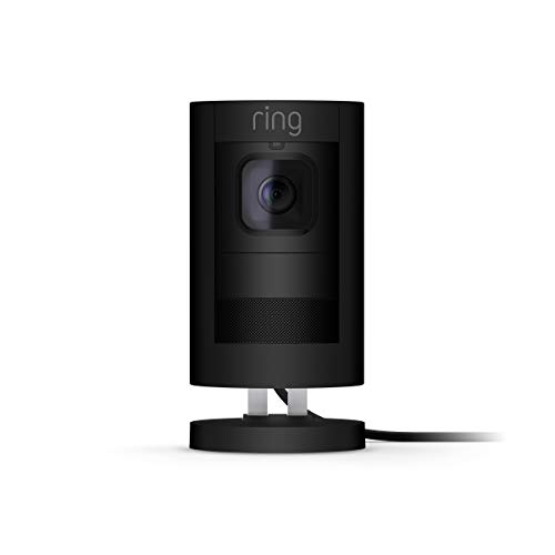 Ring Stick Up Cam Elite, câmera de segurança em Power HD em Power/interior/externa com palestra de mão dupla, Visão noturna, trabalha com Alexa - Black