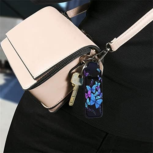 Buybai Chapstick Holder Keychains Lip Balm Sleeve Protector Bolsa de batom para facilitar acessórios de viagem para meninas