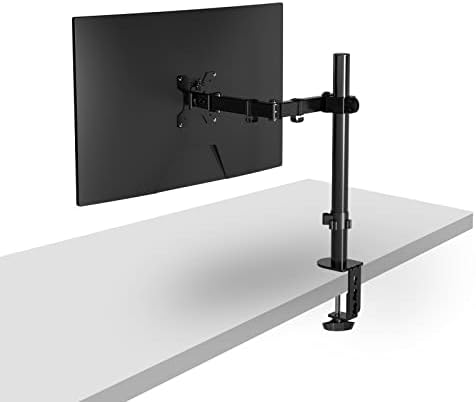 Braço de monitor único, suporte de mesa de monitor único, braço de monitor totalmente ajustável, suporte de monitor único para tela de 13 a 32 polegadas, montagem da mesa do monitor, suporte de monitor de 100x100 vesa, montagem de braço monitor