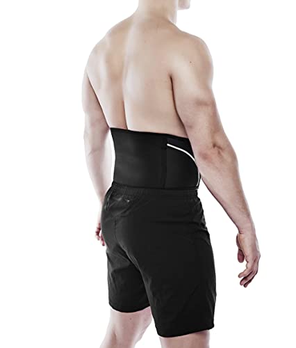 Suporte às costas da banda reh, neoprene de apoio lombar, mais estabilidade e compressão durante os treinos e a vida diária, cor: preto, tamanho: l