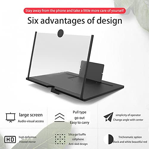 Linente de tela para telefone celular, 3D HD Magnifing Projector Screen Lowarger para filmes, vídeos e jogos - suporta todos os smartphones