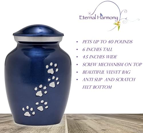 Urna de harmonia eterna para cinzas de animais | Urna funerária cuidadosamente artesanal com acabamentos elegantes para homenagear
