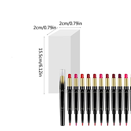 Lipstick de batom de plumista de lábios naturais outfmvch com revestimento de lábios 2 em 1 batom duradouro de batom durável