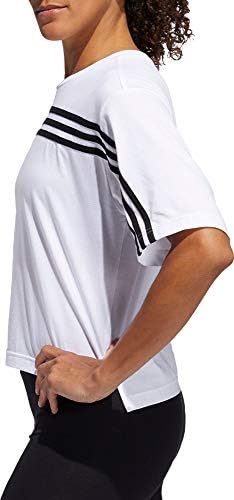 T-shirt das mulheres que feminino de adidas tem Ringer 3-Stripes