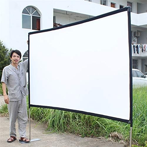 Liruxun 100/120 Pinch Screen 16: 9 Tela de projeção de vídeo com tela de projetor 4K de base estável para filme