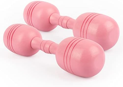 Besportble 2Pairs Toys Fitness Pink Wooden Bar Equipments Gym- Dumbbell Treinando pesos domésticos Hand G Girls Style para exercício