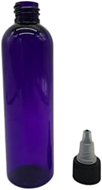 Fazendas naturais 4 oz Purple Cosmo BPA Garrafas grátis - 8 pacote de contêineres vazios recarregáveis ​​- óleos essenciais - cabelo