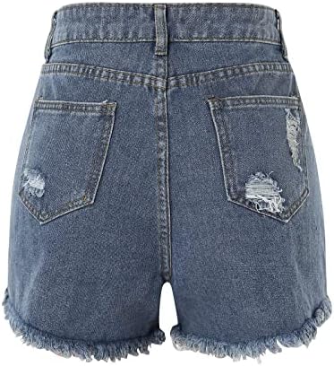 Shorts de jeans de shorts de shorts de shorts de shorts mid Reced Red Red Riped