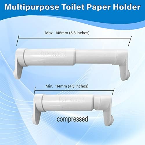 Suporte de papel higiênico com adaptador de extensor, rolos duplos de ajuste e rolos triplos, suporte de papel higiênico multiuso
