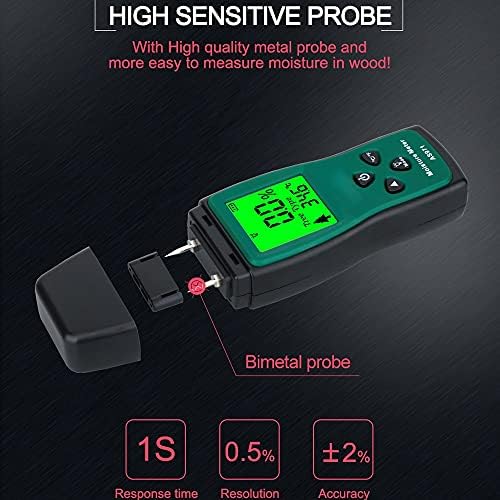 ASUVUD Wood Meder Tester de umidade de madeira Detector de detector de papel Digital Medidor de teste Analisador de