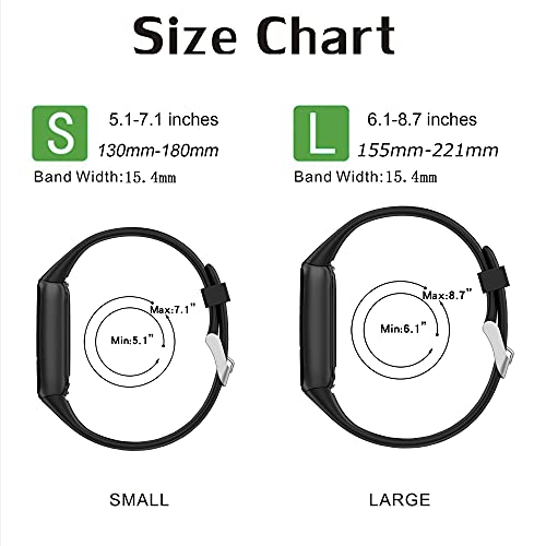 EIEUUK Relógio Bandas compatíveis com Fitbit Luxe/Luxe SE Smartwatch, pulseiras de silicone suaves Substituição de pulseiras