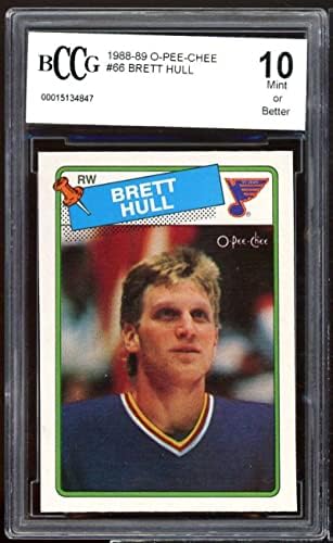 1988-89 O-PEE-Chee 66 Brett Hull Rookie Card BGS BCCG 10 Mint+