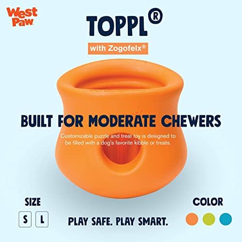 West Paw Zogoflex Toppl com pacote de brinquedos para cães Drifty e Sailz Disc Disc - tratar o quebra -cabeça de brinquedos para