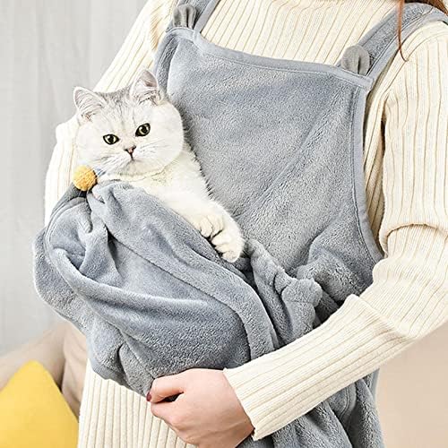 Carrier de avental de Harrod Cat | Avental de gatos aconchegoso de lã de lã do Ártico, bolsa de avental portátil, bolsa de dormir quente para animais de dormir, gatos, gatos, cachorros