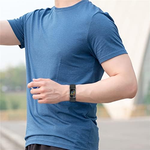 Banda Compatível com Fitbit Charge 5 Bandas para mulheres homens pequenos grandes e com relógio de relógio de pulseira de