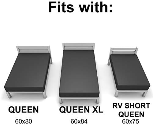 Somente Folha de Estrutura da Rainha - Não deslizamento e Snug Fit for Queen, RV Short Queen ou Queen XL Size Mattress, Jersey Knit e Ultra Soft - Cinza claro