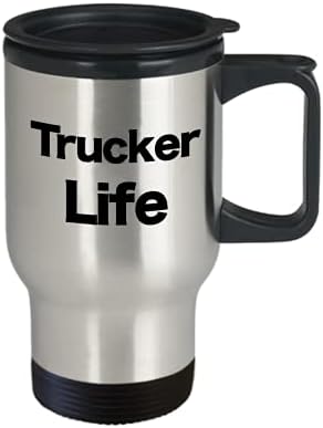 Trucker Life Caneca Travel Chef Cop Curck Driver de 18 rodas na estrada