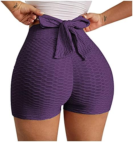 Shorts de moto de moto Mulheres shorts altos shorts scrunch butt butt shorts alongados casuais shorts confortáveis ​​shorts