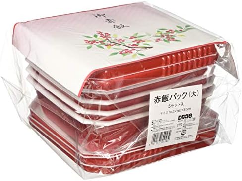 Japão Dexxy Red Rice Pack, celebração, arroz vermelho, grande, 5 peças, vermelho