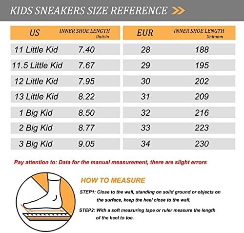 Huiacong Girls Running Shoes Running Tamanho da criança 11-3 Sneaker for Kids Platform