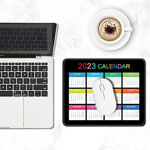 Almofada de mouse, mouse calendário 2023, mousepad de borracha anti-Fray de borracha sem deslizamento quadrado com