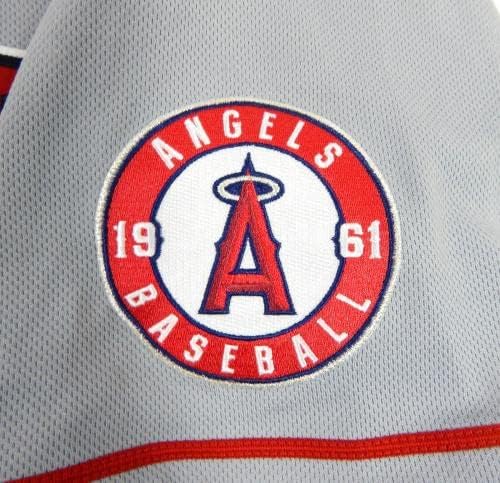 2022 Los Angeles Angels Juan Lagares #10 Jogo emitido POS Usado Grey Jersey 46 63 - Jogo usou camisas MLB usadas