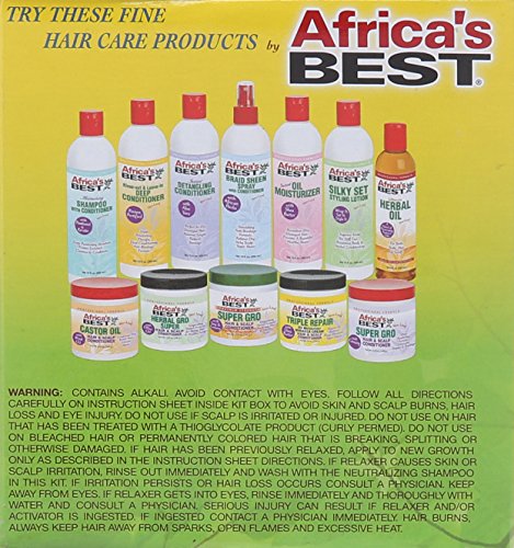 O melhor kit de relaxante não-Lye da África, condicionamento duplo, intensivo à base de plantas, endireitamento superior e o melhor alimento, projetado para texturas de cabelo normais
