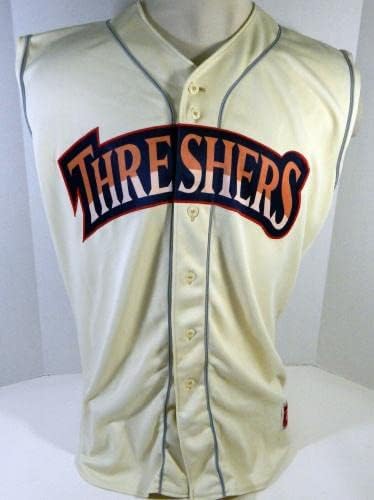 Clearwater Threshers #11 Creme Jersey Cream colete 48 DP13425 - Jerseys de MLB usados ​​no jogo