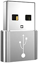 Adaptador para LG K52-USB-A para C PORTCHANGER, USB TIPO C OTG USB-A Converter Charging Data para LG K52-Prata metálica