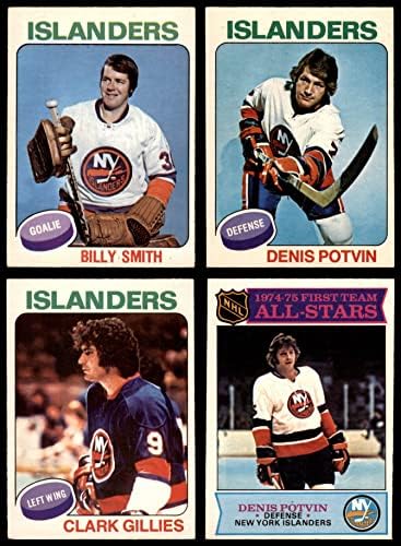 1975-76 O-Pee-Chee New York Islanders, perto da equipe, estabeleceu o New York Islanders EX/MT Islanders