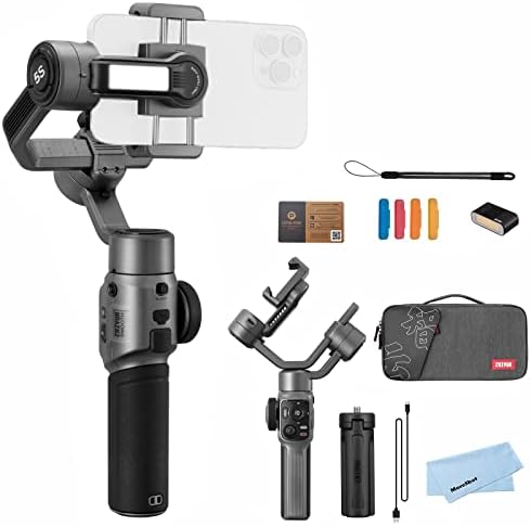 Zhiyun Smooth 5S Combo Gimbal Stabilizer para smartphone com luz magnética para iPhone 14 13 12 11 x 8 Pro Max Plus