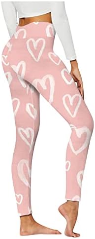 Happy Feliz Dia dos Namorados Leggings Tights Coração Palma de ioga macia para mulheres levantando butting calças